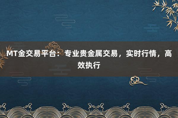 MT金交易平台：专业贵金属交易，实时行情，高效执行